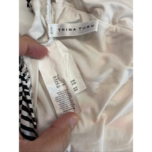 Trina Turk Womens Brasilia V-Plunge One Piece Swimsuit Multi-Colored Size 8 - Picture 8 of 13